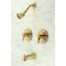 Kingston Brass KB662NDL Two-Handle Tub and Shower Faucet with Volume Control, Polished Brass KB662NDL - alternate 2
